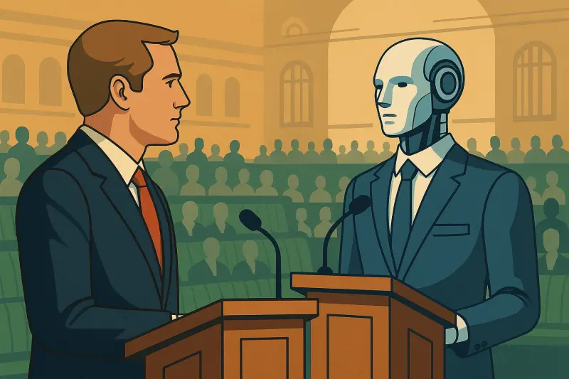 Il candidato che non dorme mai: riflessioni sull’ingresso dell’IA nella polis